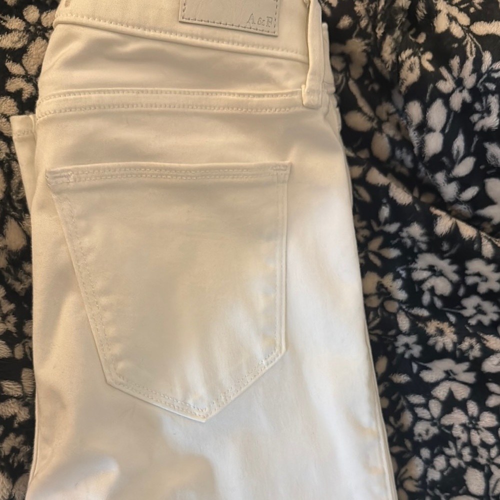 Abercrombie & Fitch White Slim Fit Jeans